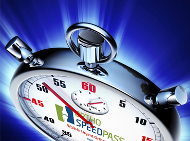Stopwatch with Ortho Speed Pass logo