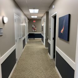 Hallway with Offices and Exam Rooms